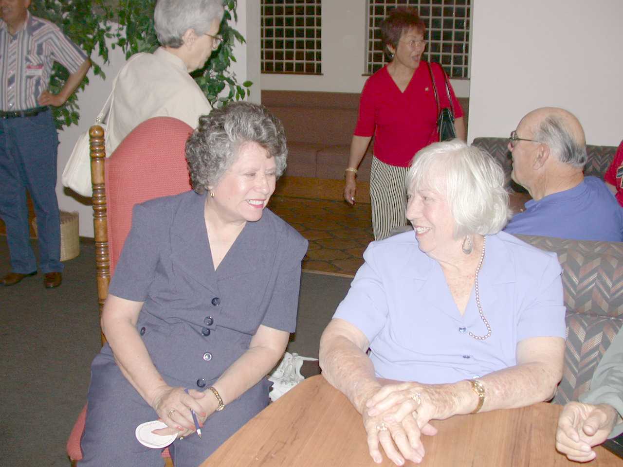 Martha G. Brown Gardner with "sister" Mary Green June 14, 2003
