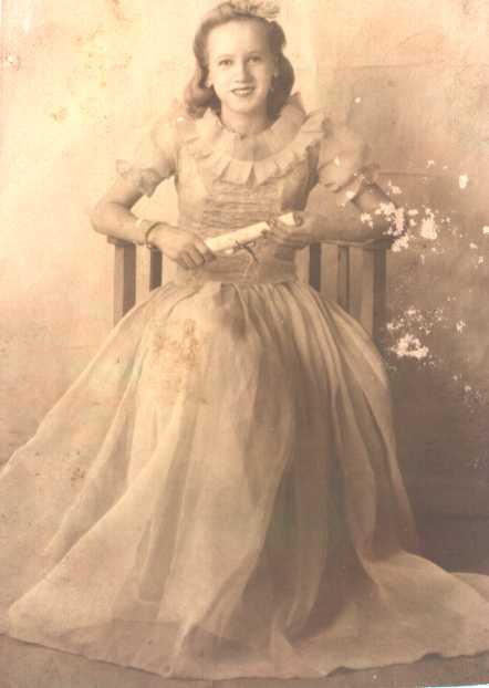 Mary Angela Brown as a teenager