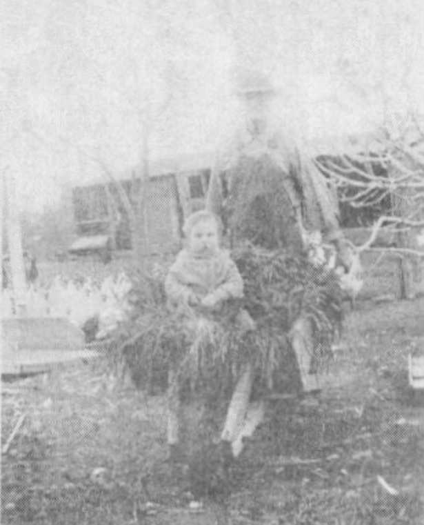 Tom Archer with his toddler son, Robert 1930