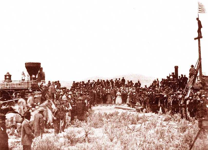 Last Spike at Promontory Summit driven May 10. 1869