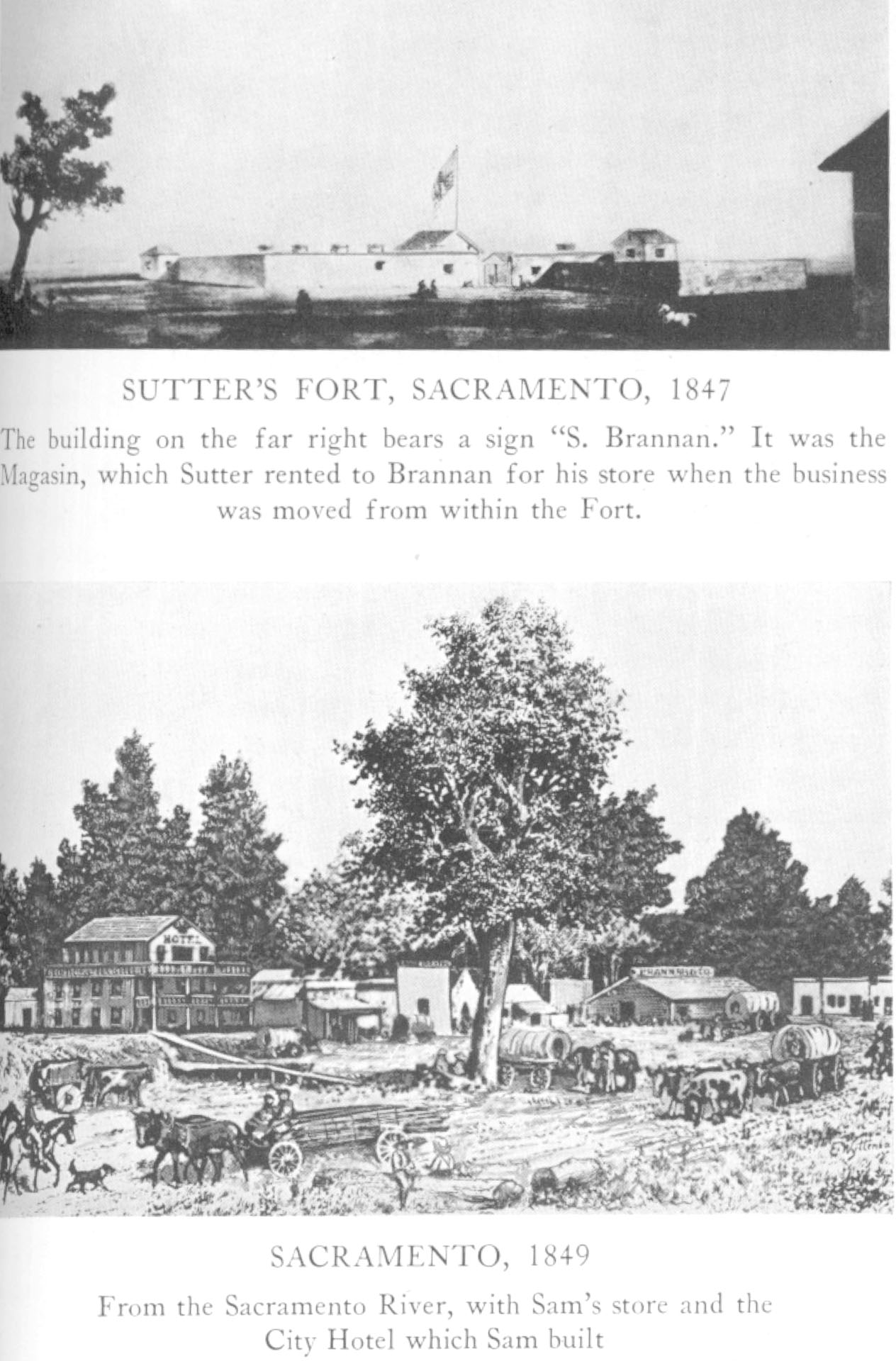 Samuel Brannan's stores in California -1847 and 1849