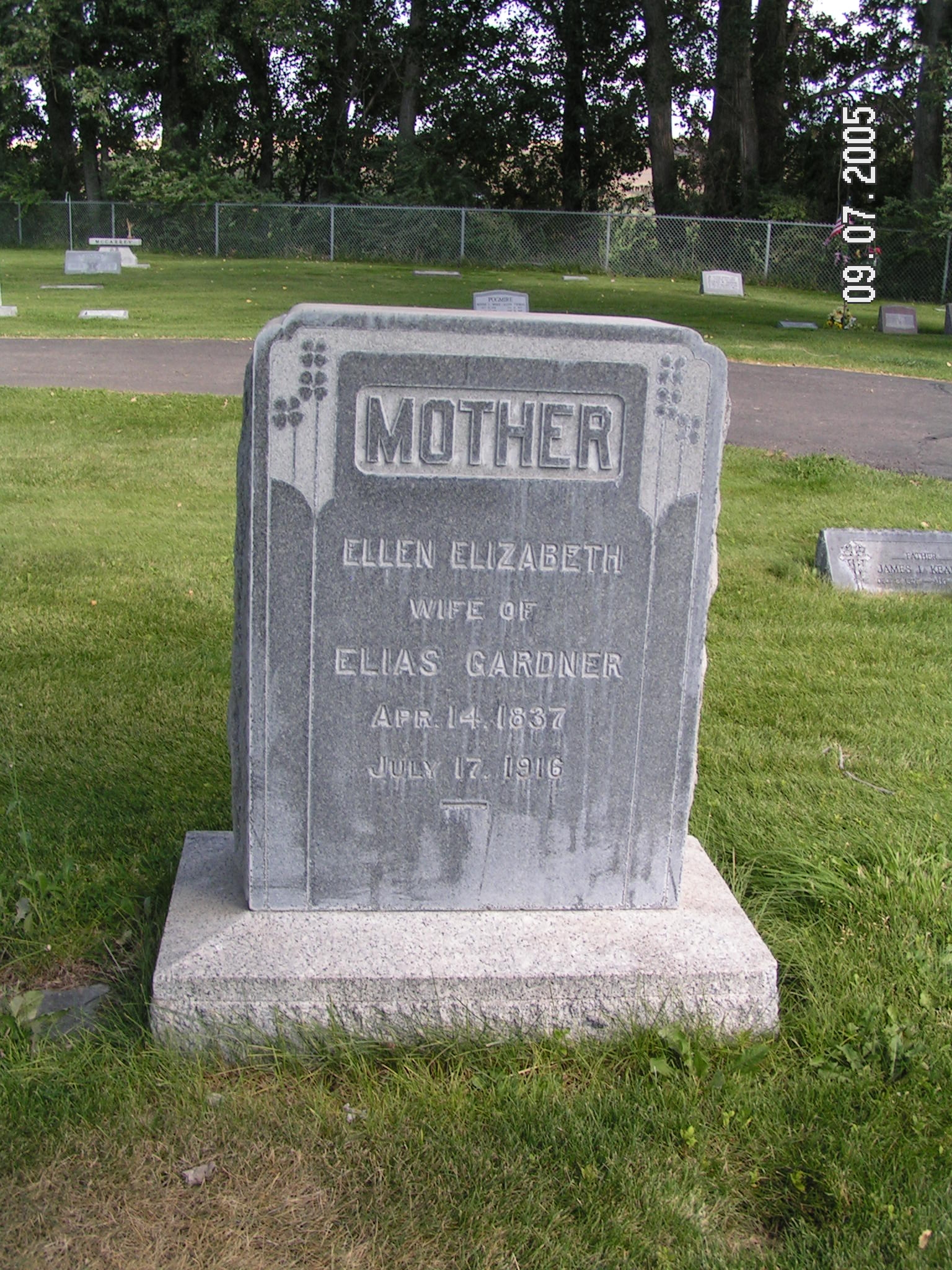 Ellen Elizabeth Abbott Garner 1837-1916