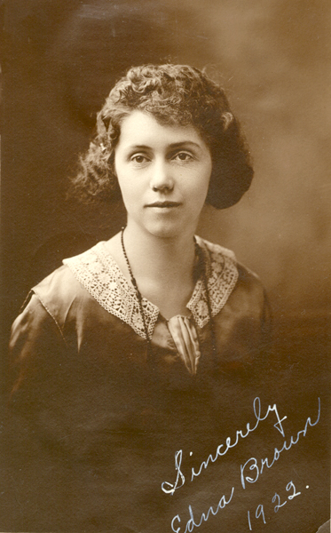 Mary Edna Brown Allen 1897-1998; 1922 photo