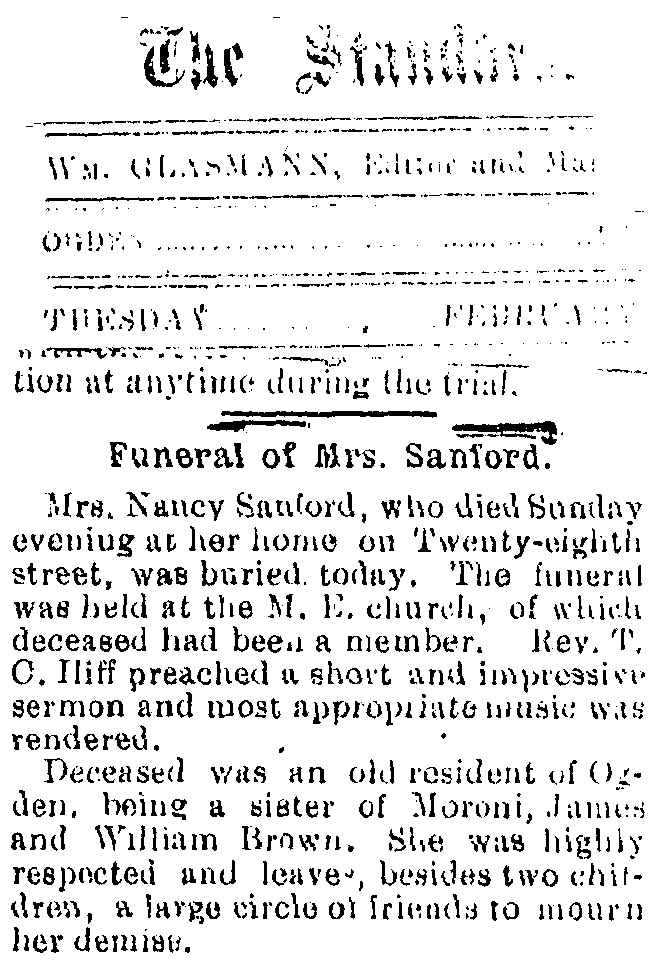 Nancy Brown Davis Sanford 1830-1895