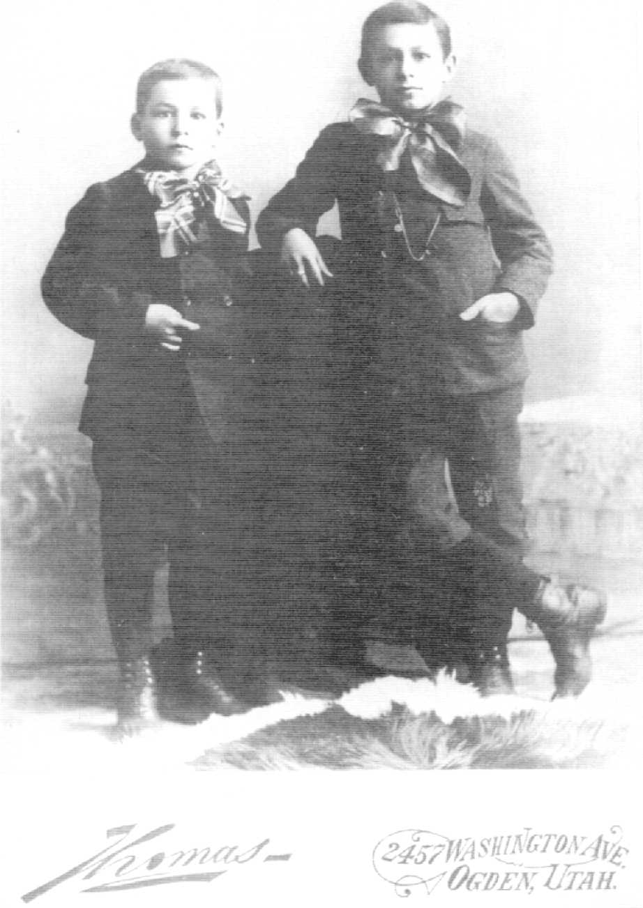 Moroni Exervia Brown and Raymond Weaver Brown c. 1904