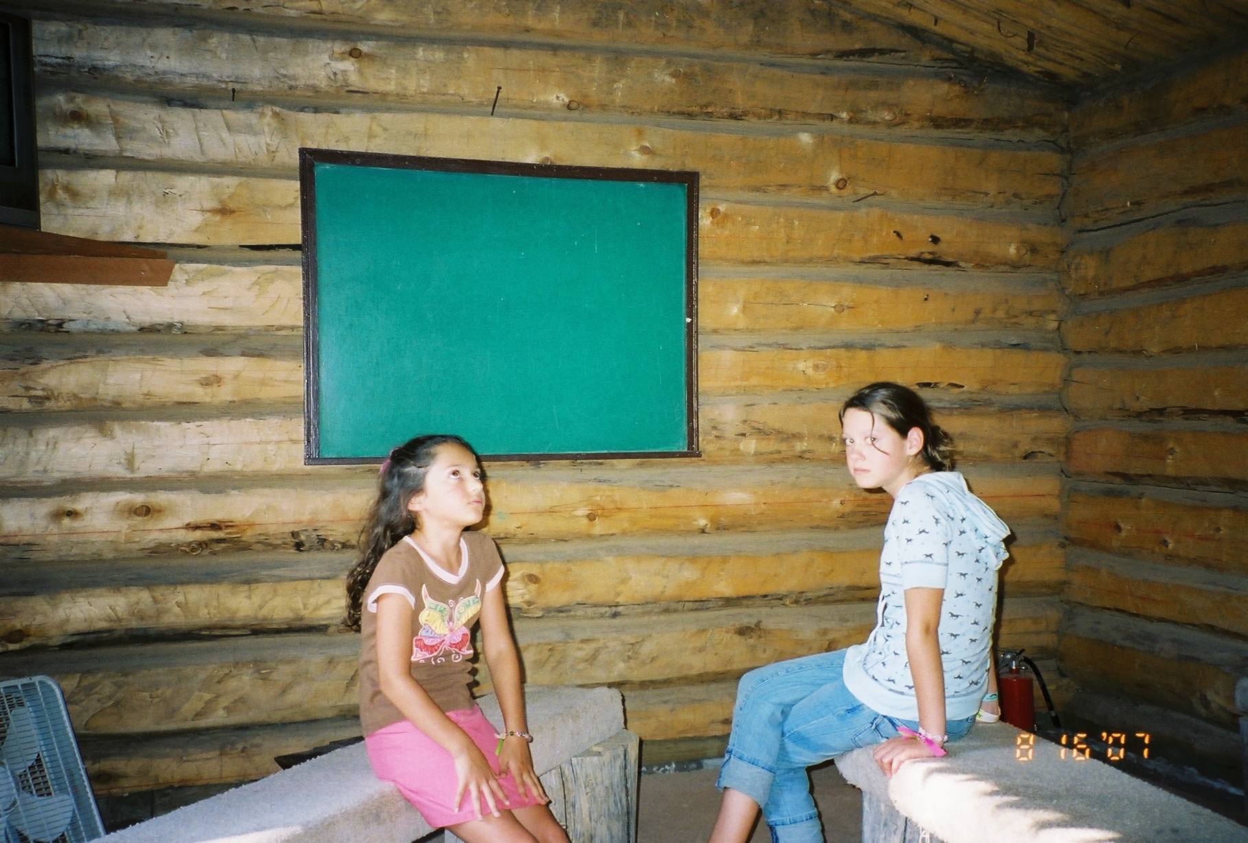 Inside of Brown's Fort Schoolhouse