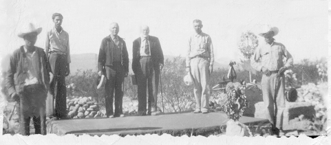 Gustavo Brown and Orson Pratt Brown at the funeral of his son J. Duncan Brown Feb. 3, 1943