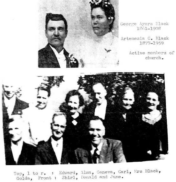 Page 8B George Ayers and Artemesia Black and Family photos