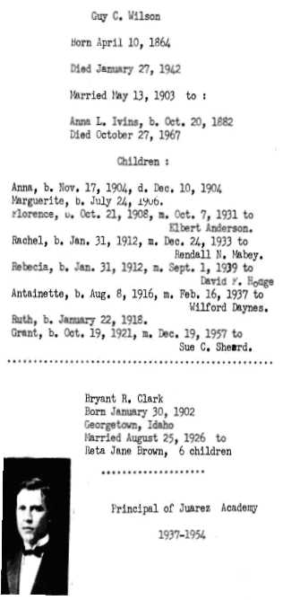 Page 55 Guy C. Wilson 1864-1942 and Bryant R. Clark 1902-