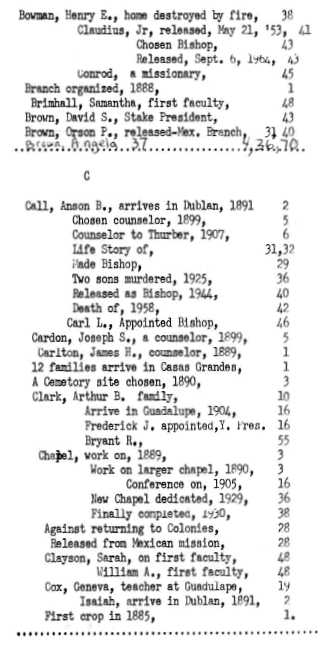 Page 60 Index - B to C