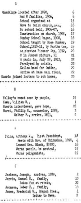 Page 62 Index - G to J