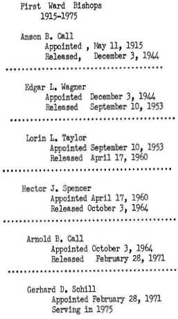 Page 69 Colonia Dublan First Ward Bishops 1915-1975