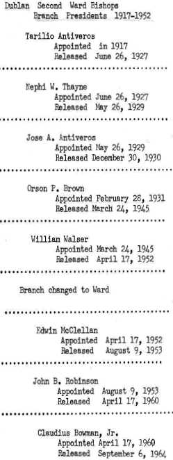 Page 69 Colonia Dublan First Ward Bishops 1915-1975