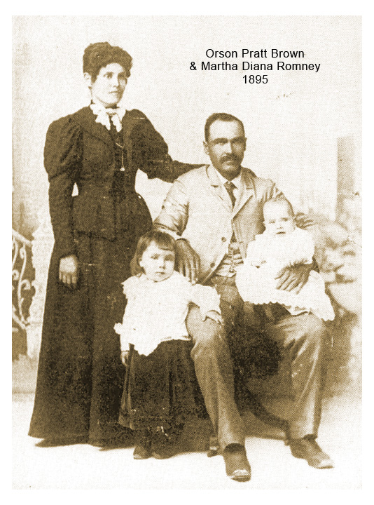 1895 Martha Romney Brown, Ray, Orson, Clyde Brown