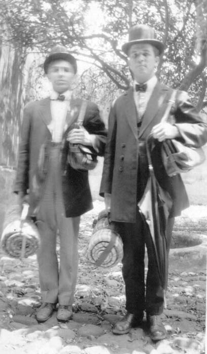 Andres as a missionary. The name of his companion is unknown. Andres Carlos Gonzalez, Sr. on mission