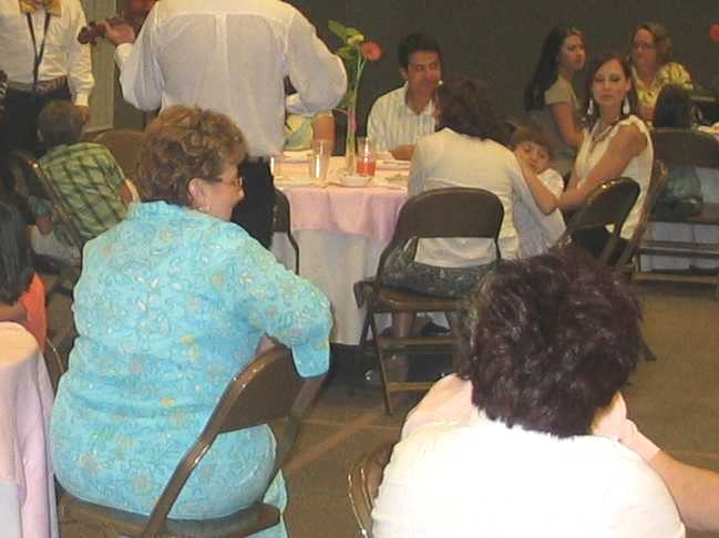 Marina, Karl, back of Monika, Johannes, back of Millie, Jennie, Lilliana in background with Peter's wife