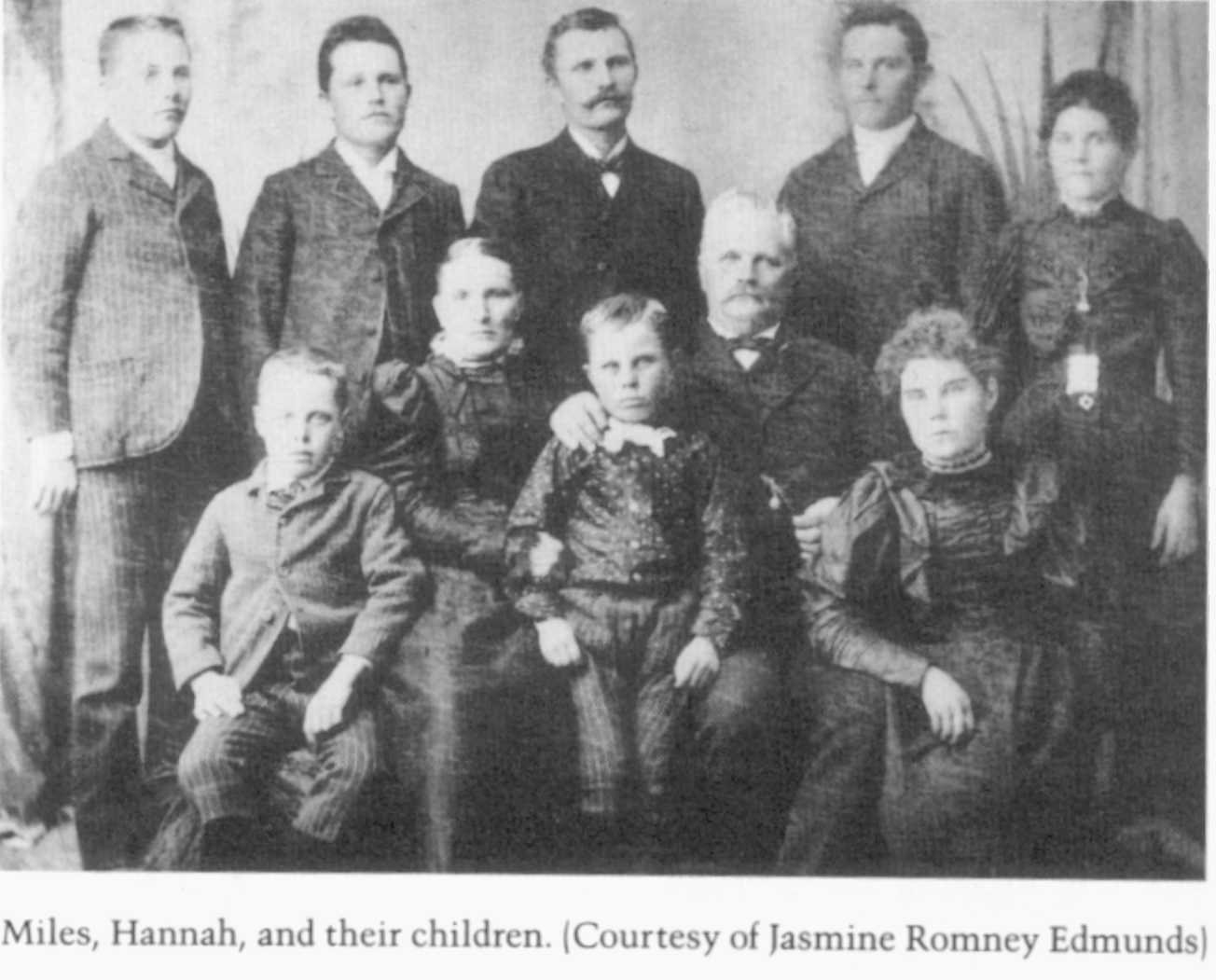 Hannah Hood Hill Romney and Miles Park Romney Family c. 1880