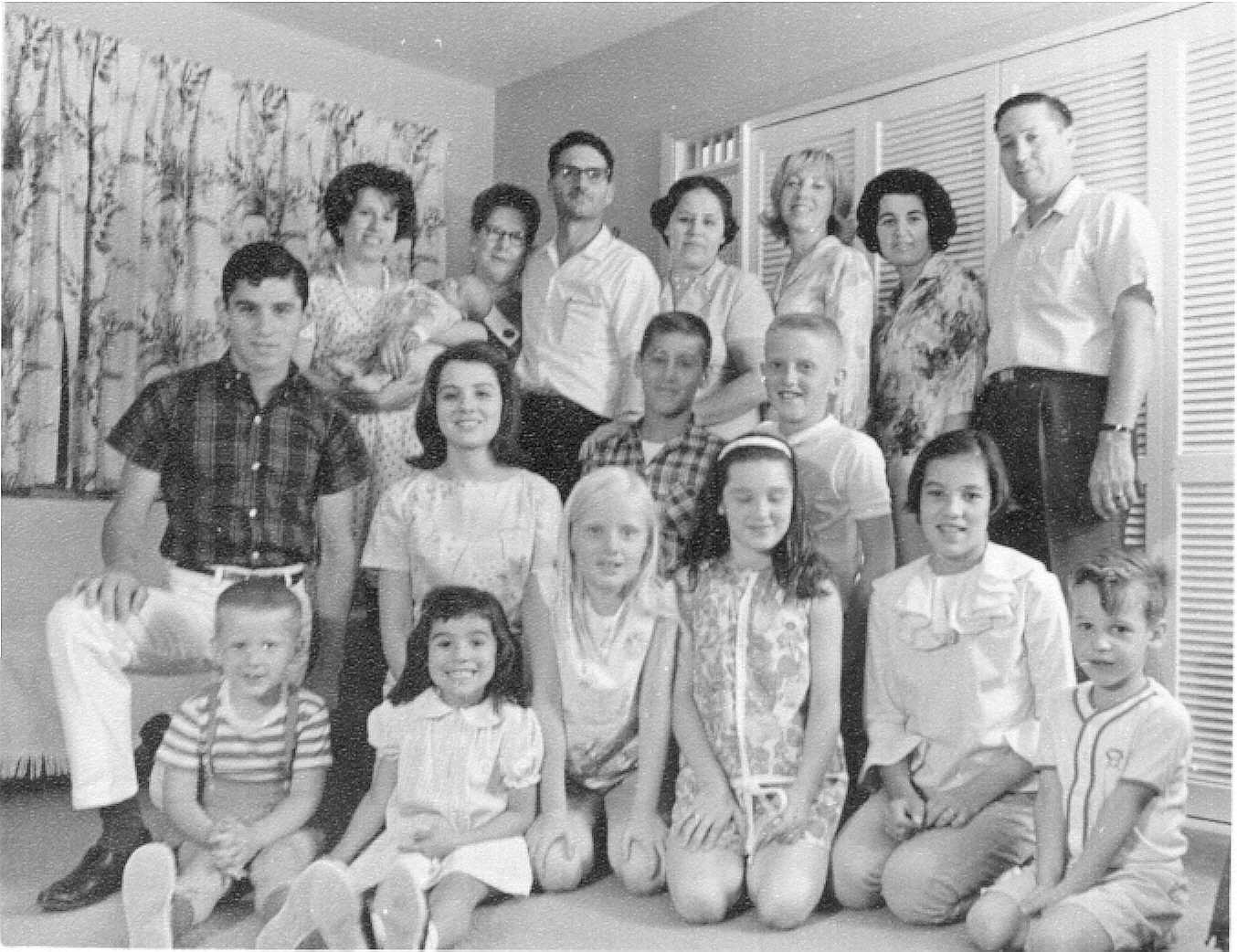 Orson Pratt Brown and Angela Gabaldon Brown descendants, c. 1963
