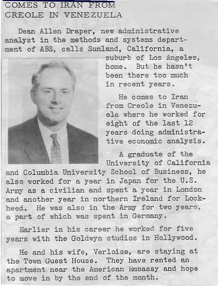 Dean Allen Draper newspaper article 